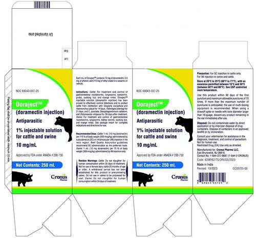 Doraject 1% Injectable for Cattle and Swine