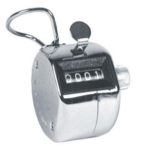 Hand-Held Herd Counter ~ Nickel-Plated ~ Manual Click