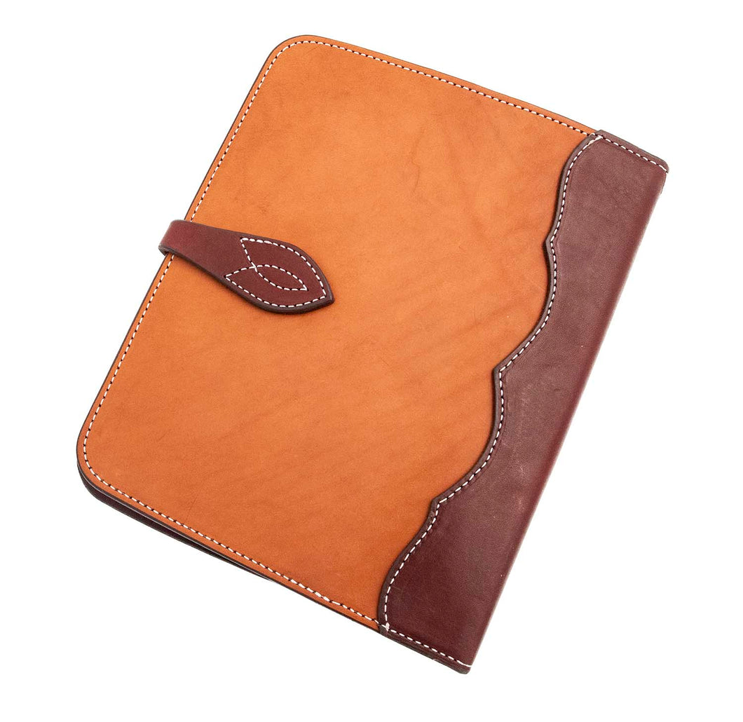 K Bar J Leather Tooled Notebook Holder
