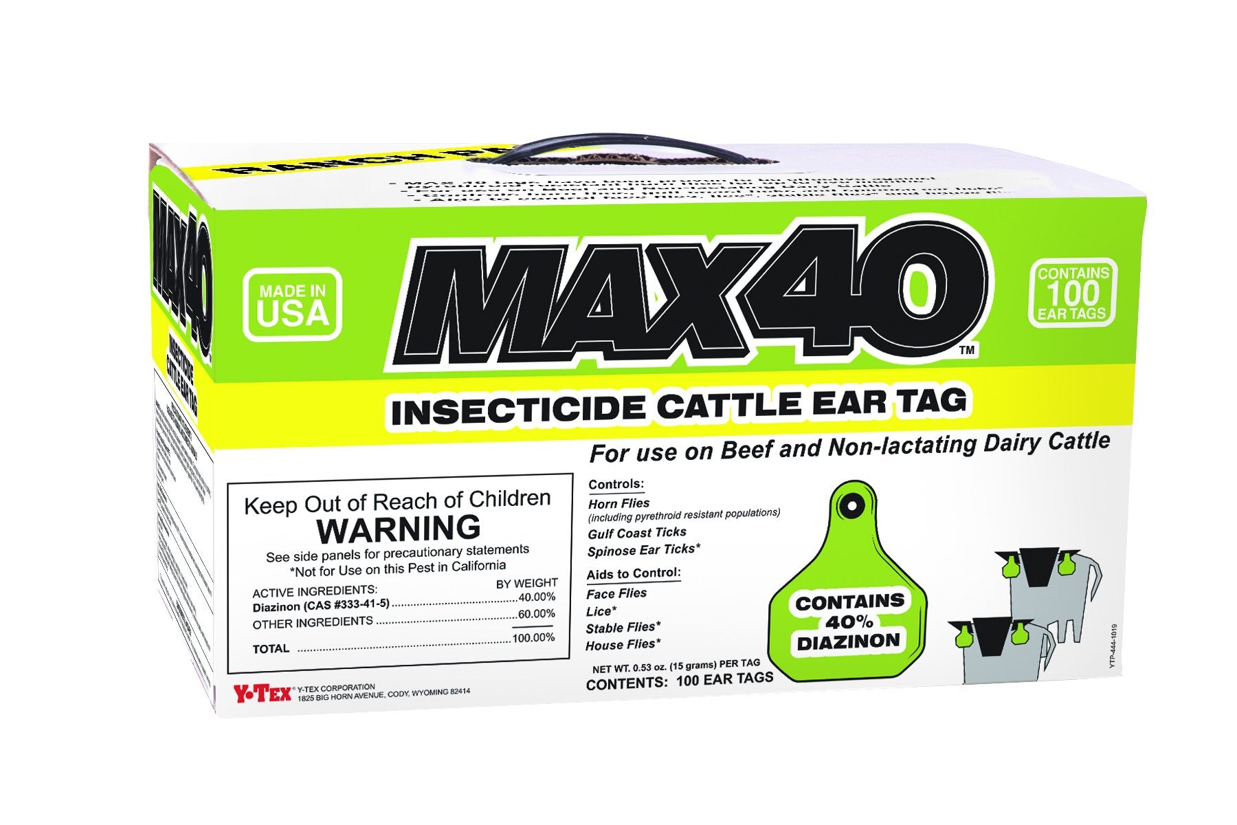 MAX40 Insecticide Cattle Ear Tag